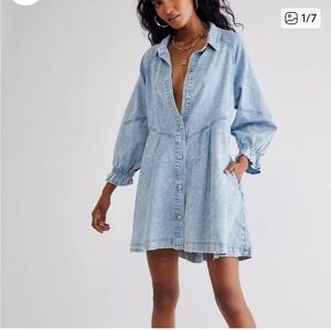 FREE PEOPLE Hannah Denim Dress